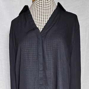 Worthington Womens V Neck sheer blouse top  (C-1-0171)